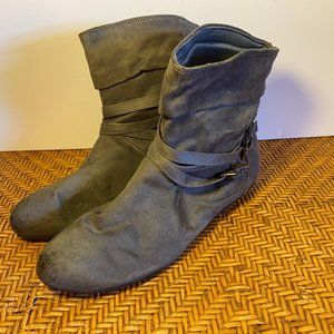 Lower East Side Gray Suede Ankle Boots